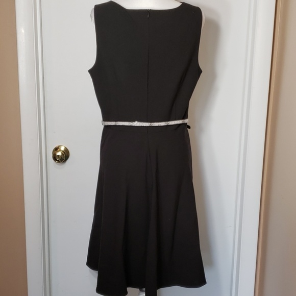 AB Studio Sleeveless Black Aline Midi Dress * 16 - Picture 4 of 7
